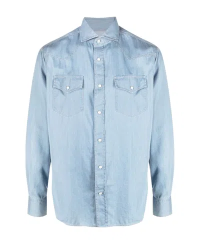 BRUNELLO CUCINELLI BRUNELLO CUCINELLI LONG-SLEEVED DENIM SHIRT