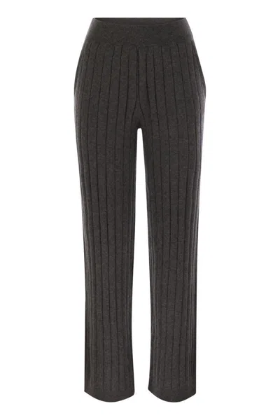 BRUNELLO CUCINELLI BRUNELLO CUCINELLI CASHMERE KNIT TROUSERS