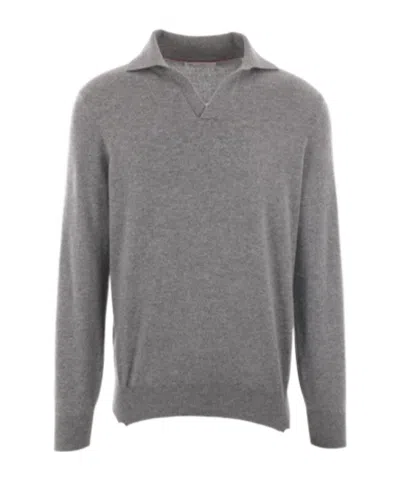 BRUNELLO CUCINELLI BRUNELLO CUCINELLI KNITTED POLO SHIRT