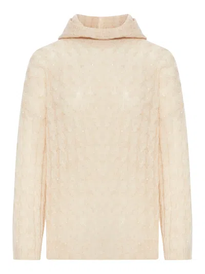 BRUNELLO CUCINELLI CASHMERE BLEND HOODED SWEATER