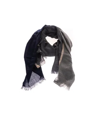 BRUNELLO CUCINELLI BRUNELLO CUCINELLI COLOUR BLOCK FRINGED SCARF