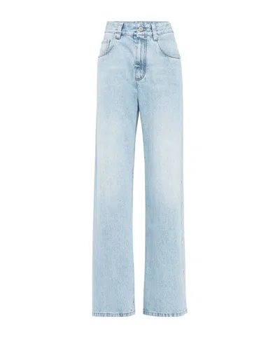 BRUNELLO CUCINELLI BRUNELLO CUCINELLI AUTHENTIC DENIM CONTEMPORARY LOOSE TROUSERS