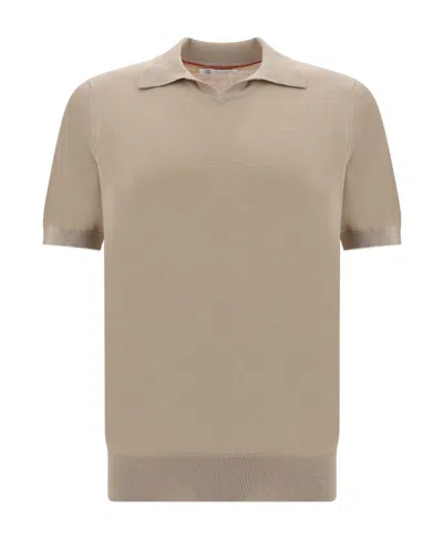 BRUNELLO CUCINELLI BRUNELLO CUCINELLI SHORT-SLEEVED FINE-KNITTED POLO SHIRT