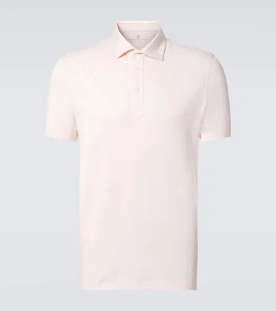 BRUNELLO CUCINELLI COTTON AND LINEN POLO SHIRT