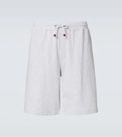 BRUNELLO CUCINELLI COTTON-BLEND JERSEY SHORTS