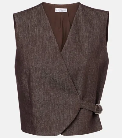 BRUNELLO CUCINELLI COTTON VEST