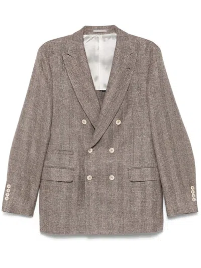 BRUNELLO CUCINELLI DOUBLE-BREASTED BLAZER