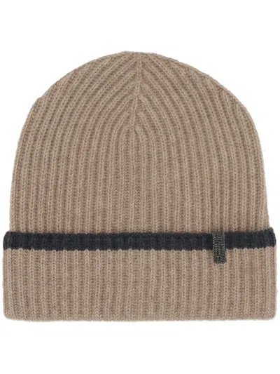 BRUNELLO CUCINELLI EMBELLISHED CASHMERE BEANIE