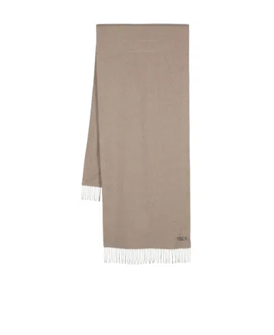 BRUNELLO CUCINELLI FRINGED SILK SCARF