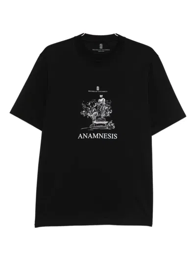 BRUNELLO CUCINELLI GRAPHIC-PRINT COTTON T-SHIRT