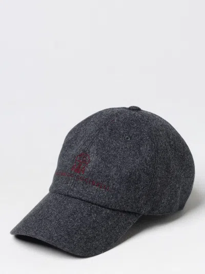 BRUNELLO CUCINELLI BRUNELLO CUCINELLI HAT MEN CHARCOAL MEN