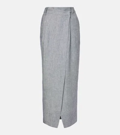 BRUNELLO CUCINELLI HEMP AND LINEN MAXI SKIRT