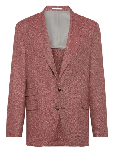 BRUNELLO CUCINELLI HERRINGBONE DECONSTRUCTED BLAZER