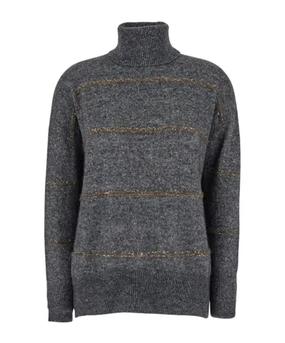 BRUNELLO CUCINELLI BRUNELLO CUCINELLI HIGH NECK SLEEVED SWEATER