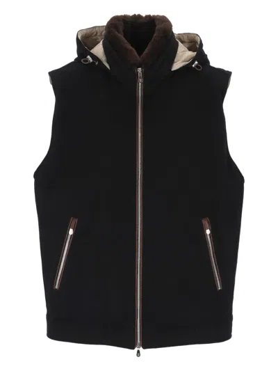 BRUNELLO CUCINELLI HOODED WOOL GILET