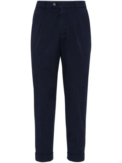 BRUNELLO CUCINELLI TAPERED COTTON TROUSERS