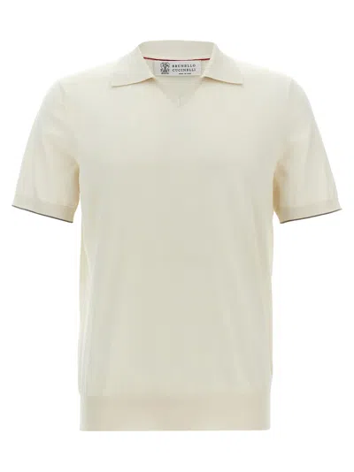 BRUNELLO CUCINELLI KNITTED POLO SHIRT