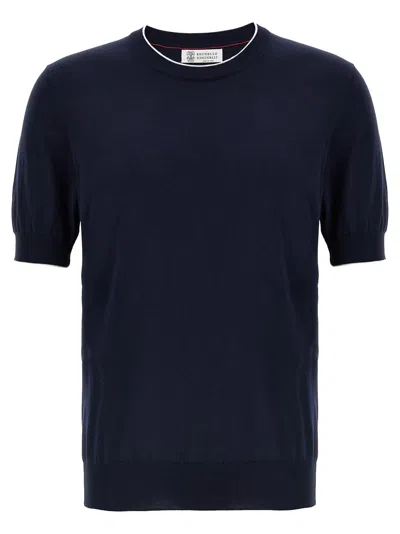 BRUNELLO CUCINELLI KNITTED T-SHIRT