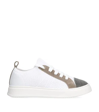 BRUNELLO CUCINELLI LACE-UP MONILI-DETAIL SNEAKERS