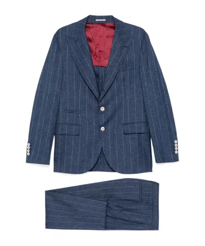 BRUNELLO CUCINELLI STRIPED SUIT