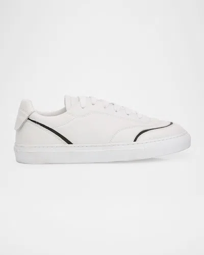 BRUNELLO CUCINELLI LEATHER MONILI LOW-TOP SNEAKERS
