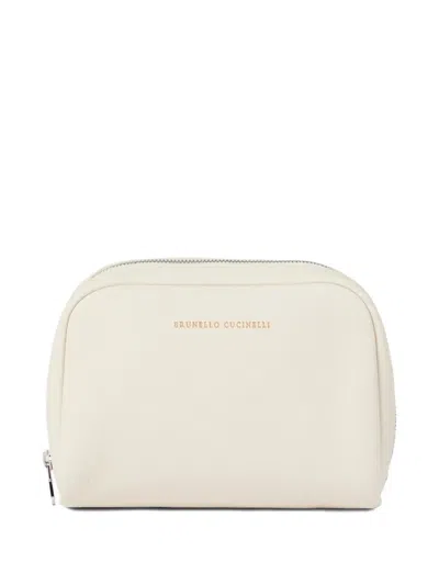 BRUNELLO CUCINELLI LEATHER WASH BAG