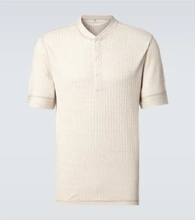 BRUNELLO CUCINELLI LINEN AND COTTON T-SHIRT