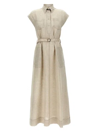 BRUNELLO CUCINELLI BRUNELLO CUCINELLI LINEN DRESS