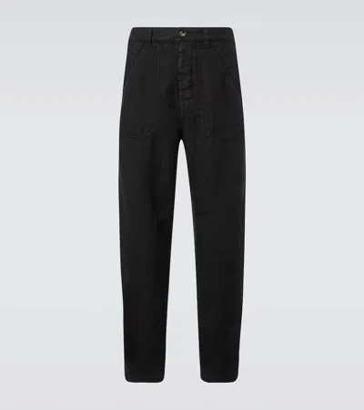 BRUNELLO CUCINELLI LINEN GABARDINE TAPERED PANTS