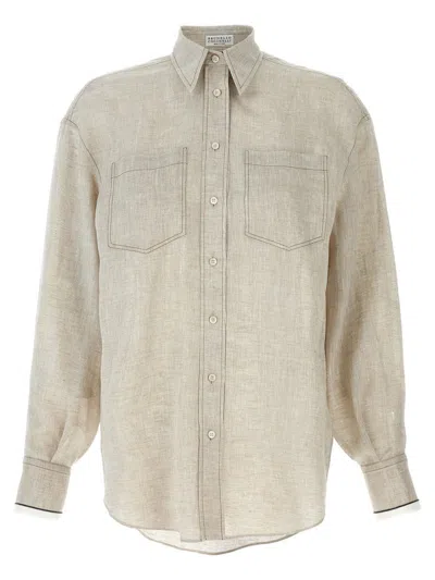 BRUNELLO CUCINELLI BRUNELLO CUCINELLI LINEN SHIRT