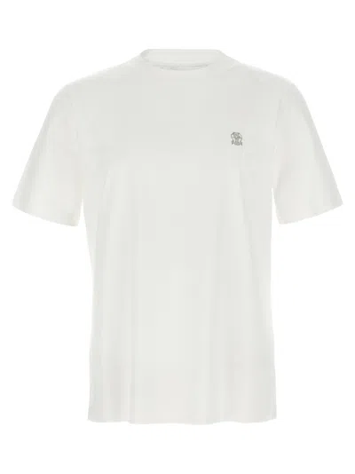 BRUNELLO CUCINELLI LOGO T-SHIRT WHITE