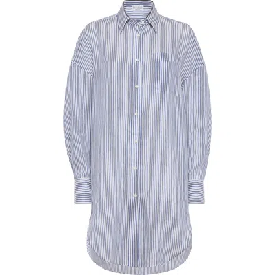 BRUNELLO CUCINELLI BRUNELLO CUCINELLI LONG SHIRT WITH MONILI