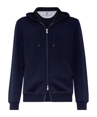 BRUNELLO CUCINELLI LONG-SLEEVE CASHMERE HOODIE