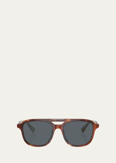 BRUNELLO CUCINELLI MEN'S BC4001S ACETATE SQUARE SUNGLASSES