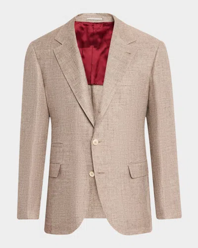 BRUNELLO CUCINELLI MEN'S DIAGONAL TWILL SINGLE-BREASTED SPORT COAT