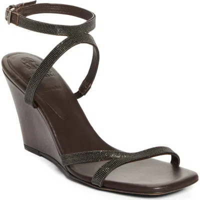BRUNELLO CUCINELLI BRUNELLO CUCINELLI MONILI STRAP WEDGE SANDAL