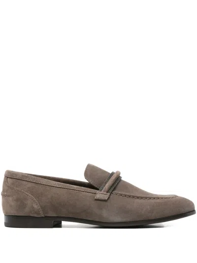 BRUNELLO CUCINELLI MONOLI-TRIM PENNY LOAFERS