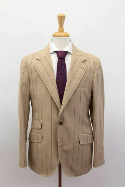 BRUNELLO CUCINELLI NWT$4595 BRUNELLO CUCINELLI MEN'S PINSTRIPE PRINT SPORT COAT W/LOGO BUTTONS A248