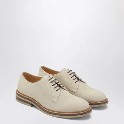 BRUNELLO CUCINELLI PANAMA SUEDE DERBY SHOES
