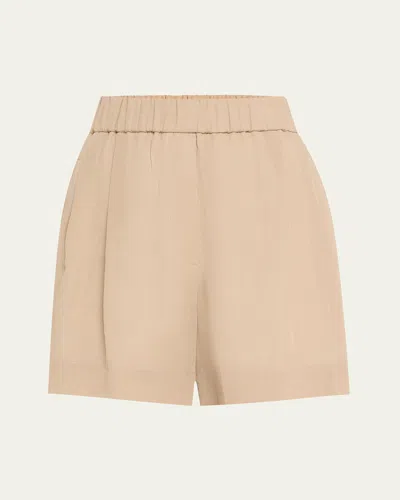 BRUNELLO CUCINELLI PULL-UP COTTON GAUZE SHORTS