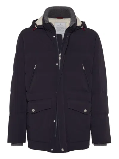 BRUNELLO CUCINELLI QUILTED HOODED JACKET