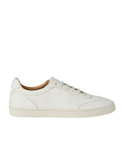 BRUNELLO CUCINELLI ROUND-TOE LEATHER SNEAKERS