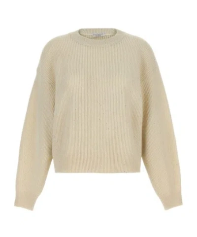 BRUNELLO CUCINELLI BRUNELLO CUCINELLI SEQUIN EMBELLISHED KNITTED JUMPER