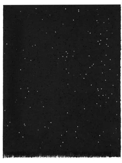 BRUNELLO CUCINELLI SEQUIN-EMBELLISHED SCARF