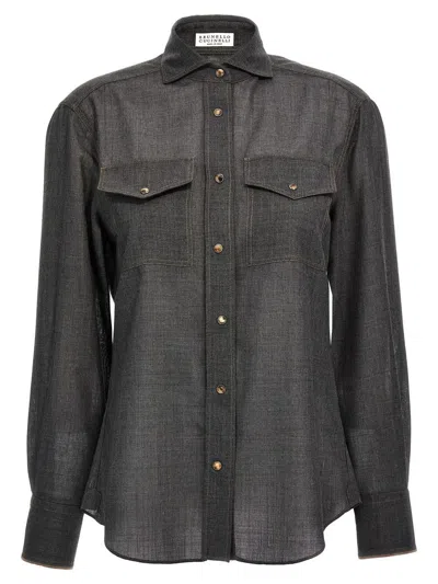 BRUNELLO CUCINELLI BRUNELLO CUCINELLI 'SHINY CUFFS' SHIRT