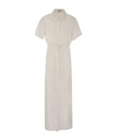BRUNELLO CUCINELLI BRUNELLO CUCINELLI DRAWSTRING WAIST MAXI DRESS