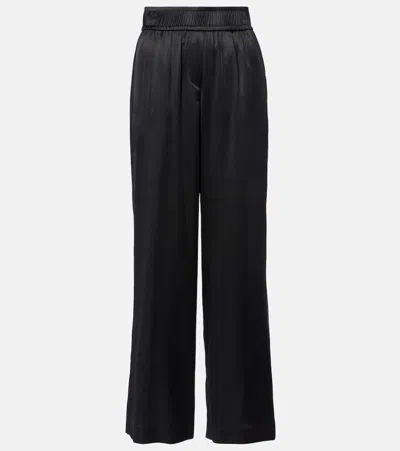 BRUNELLO CUCINELLI SILK-BLEND WIDE-LEG PANTS