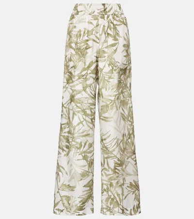 BRUNELLO CUCINELLI SILK WIDE-LEG PANTS