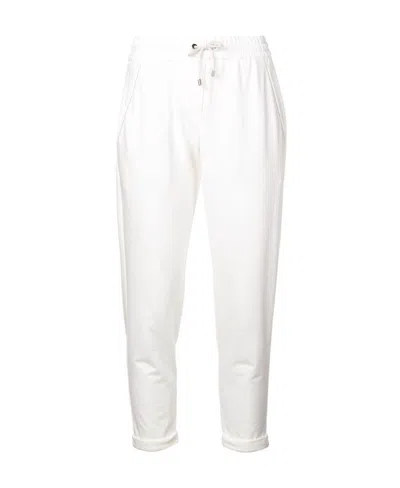 BRUNELLO CUCINELLI BRUNELLO CUCINELLI MONILI BEAD-EMBELLISHED DRAWSTRING TRACK PANTS