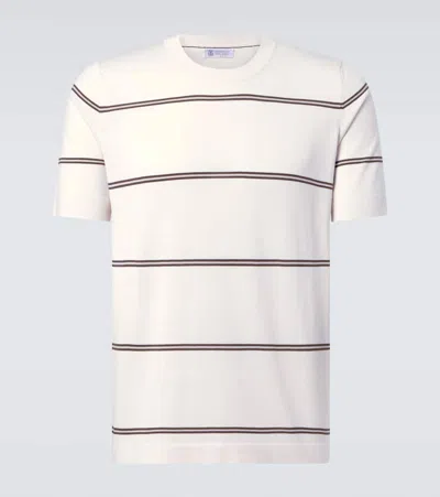 BRUNELLO CUCINELLI STRIPED COTTON T-SHIRT
